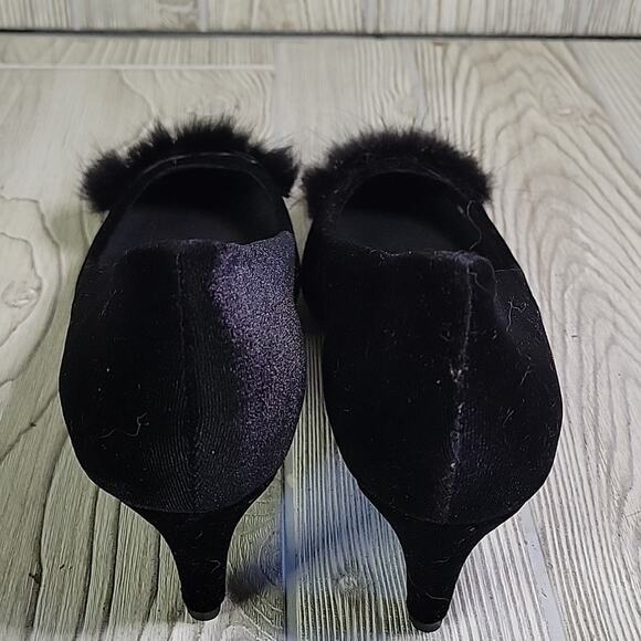 Raphael Sarti Black Velvet Shelly Heels Womens Size 39 US 8.5-9 NEW - Picture 5 of 13